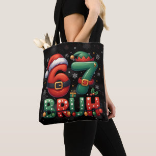 67 Meme Six Seven Bruh Lustiges Weihnachten 6 7 Tasche