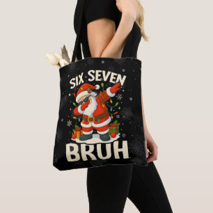 67 Meme Six Seven Bruh Lustiges Weihnachten 6 7 Tasche