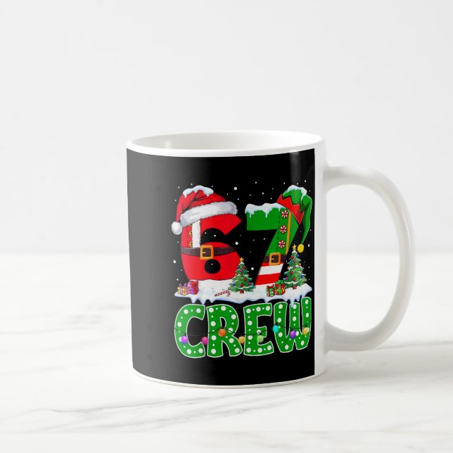 67 Meme Six Seven Christmas Crew Xmas Lights Famil Kaffeetasse (Rechts)