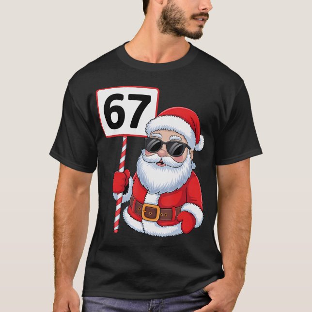 67 Meme Six Seven Christmas T-Shirt (Vorderseite)