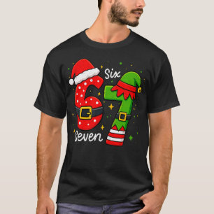 67 Meme Six Seven Elf Lustiger Weihnachten Gen Z A T-Shirt