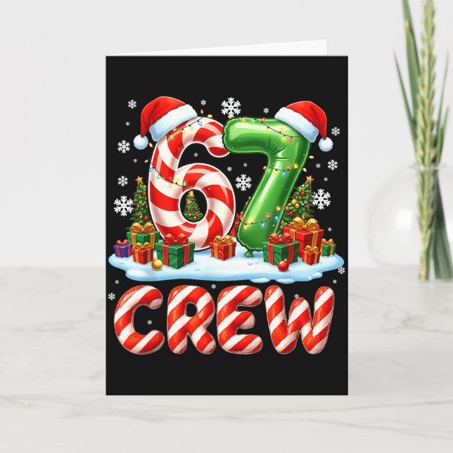 67 Meme Six Seven Funny Christmas Women Men Boys G Karte (Vorderseite)