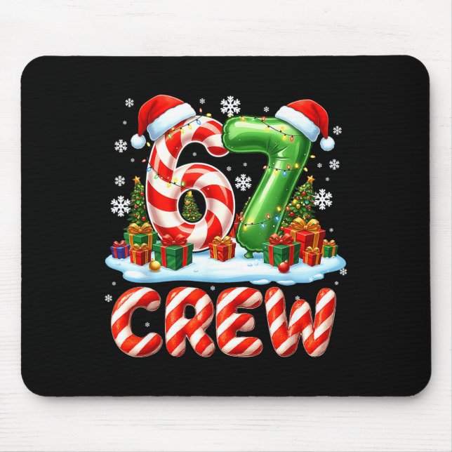 67 Meme Six Seven Funny Christmas Women Men Boys G Mousepad (Vorne)