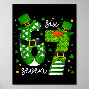 67 Meme Six Seven Für Kinder Jungen Mädchen St Pat Poster