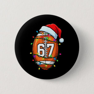 67 Meme Six Seven Fußball Santa Lustiges Weihnacht Button