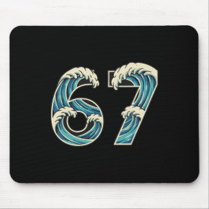 67 Meme Six Seven Gen Alpha Slang Welle Surfen Wat Mousepad