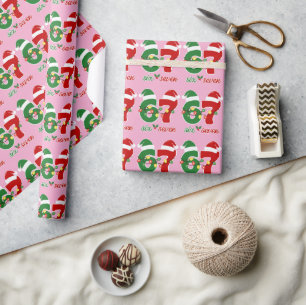 67 Meme Six Seven Gen Alpha Weihnachten Geschenkpapier