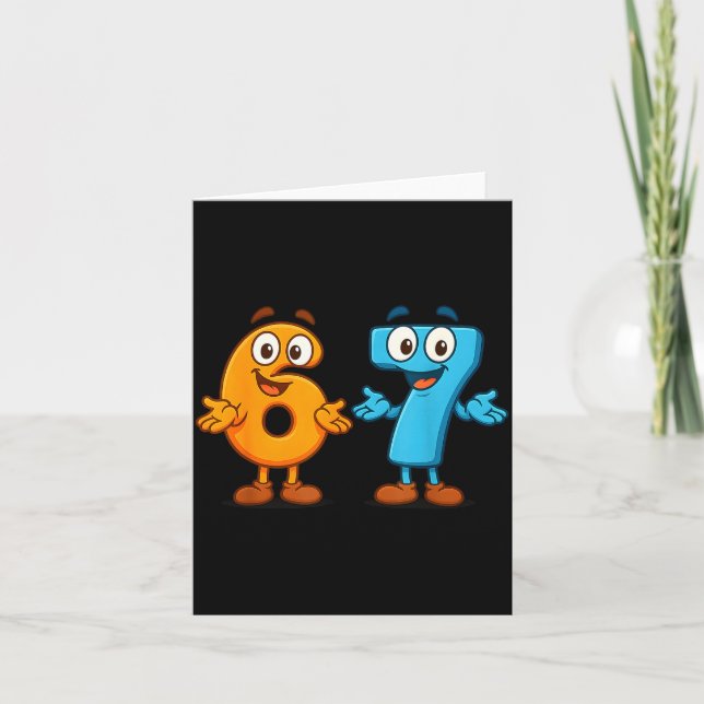 67 Meme Six Seven Kids Number Blocks Math Teacher  Karte (Vorderseite)