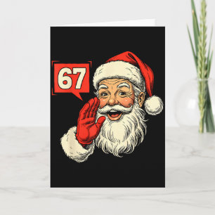 67 Meme Six Seven Santa Lustiger Weihnachten Gen Z Karte