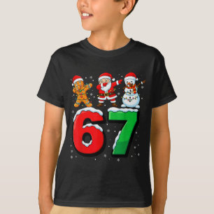 67 Meme Six Seven tanzender Weihnachtsmann 6 7 Lus T-Shirt