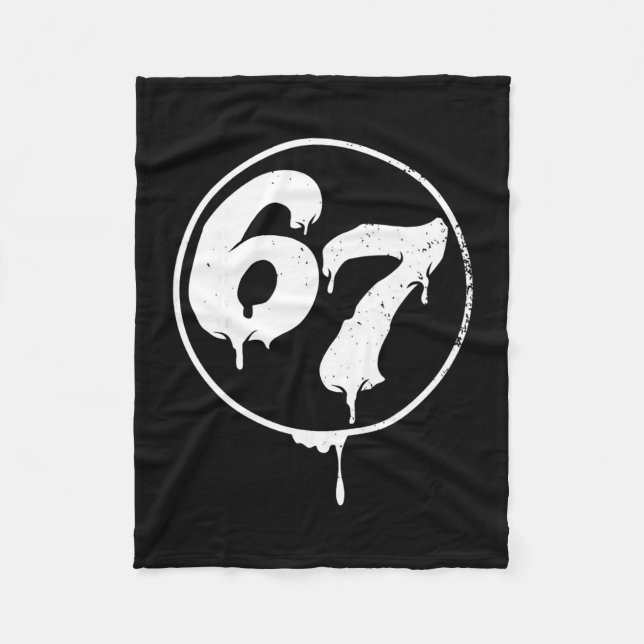 67 Meme Six Seven Urne Graffiti Stil  Fleecedecke (Vorderseite)
