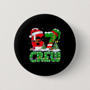 67 Meme Six Seven Weihnachts-Crew Xmas Lichter Fam Button
