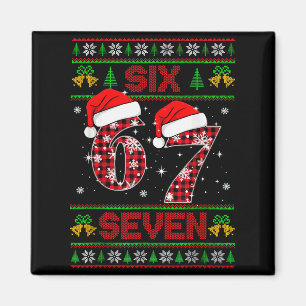 67 Meme Six Seven Weihnachts-Ugly-Sweater für Kind Magnet