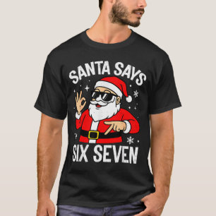 67 Meme Six Seven Weihnachtsmann Lustig Weihnachte T-Shirt