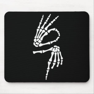 67 Meme Skelett Hand 6 7 Halloween Sechs Sieben Mousepad