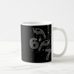 67 Meme Skelett Hand Funny Halloween Six Seven Te Kaffeetasse