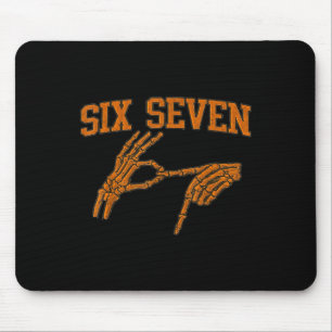 67 Meme Skelett Hand Halloween Verflucht 6 7 Sechs Mousepad