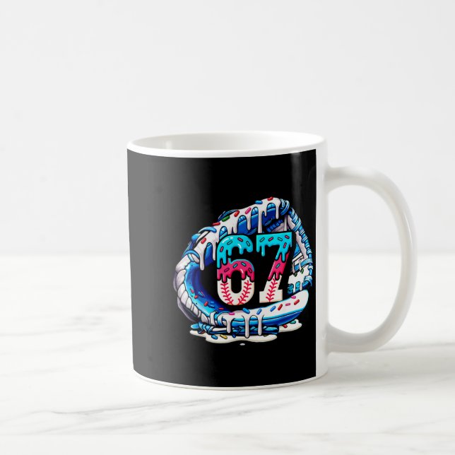 67 Meme Slang Baseballhandschuh Drip Eiscreme Six  Kaffeetasse (Rechts)