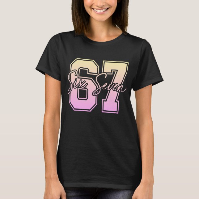 67 Meme T-Shirt - Funny Viral Number Graphic  (Devant)