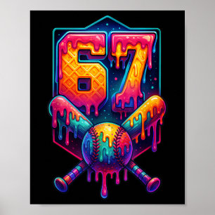 67 Meme Trend Baseball Lustige Zahl 67 Spieler Sec Poster