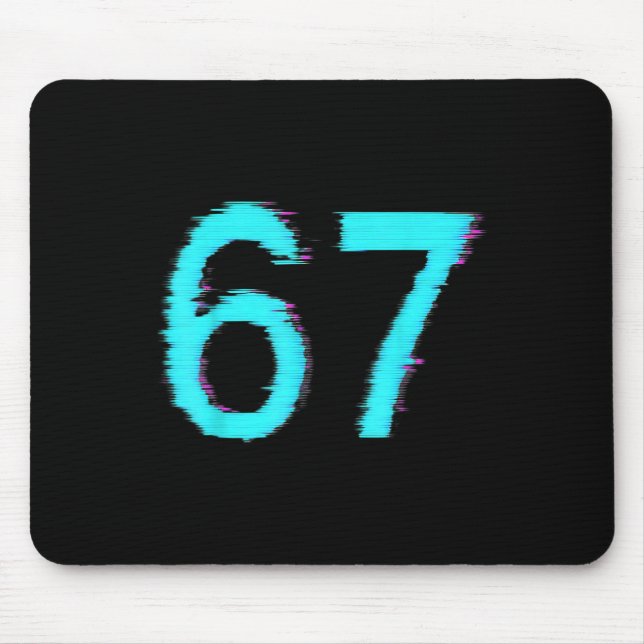67 Meme Trend Gen Z Alpha Sechs Sieben 6 7  Mousepad (Vorne)