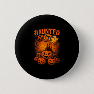 67 Meme Trendiger Geist Halloween Lustig Six Seven Button