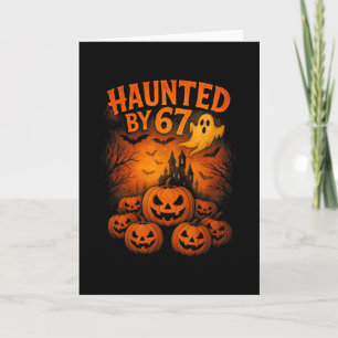 67 Meme Trendiger Geist Halloween Lustig Six Seven Karte