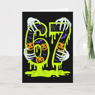67 Meme Trendiger Skelett Halloween Lustig Six Sev Karte