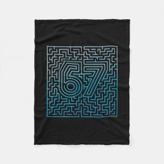 67 Meme Verstecktes Labyrinth Gen Z Alpha 6 7  Fleecedecke (Vorderseite)