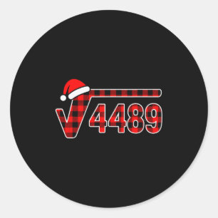 67 Meme Weihnachten Quadratwurzel 4489 Sechs Siebe Runder Aufkleber