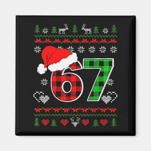 67 Meme Weihnachten Six Seven Xmas hässlicher Pull Magnet