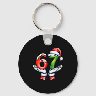 67 Meme Weihnachtsmann Hand Lustig Sechs Sieben We Schlüsselanhänger