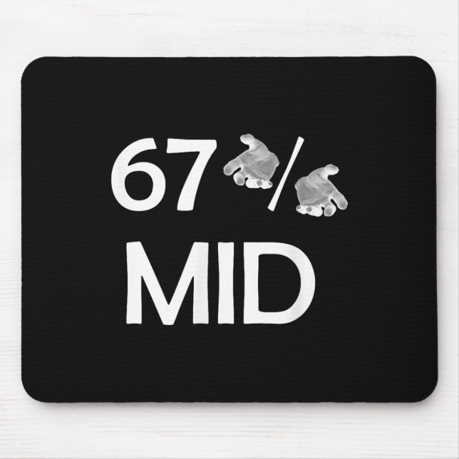 67% Mid Meme Hände Lustiger Internet-Trend 6-7 Sec Mousepad (Vorne)