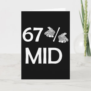 67% Mid Meme Hände Lustiger Internet-Trend 6-7 Six Karte