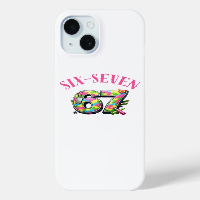 67 Military Style Neon-Handyhülle – Bold & Fun Num Case-Mate iPhone Hülle (Rückseite)