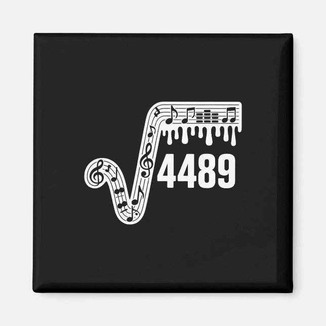 67 Music Drip Meme Square Root 4489 Slang Funny Ma Magnet (Vorne)