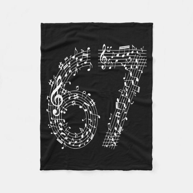 67 Music Meme Six Seven Music Teacher Musician  Fleecedecke (Vorderseite)
