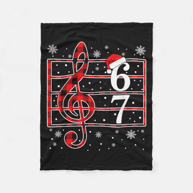 67 Music Meme Slang Musician Santa Music Teacher C Fleecedecke (Vorderseite)