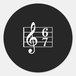 67 Musik Meme Slang Musiker Kinder Lustiger Musikl Runder Aufkleber