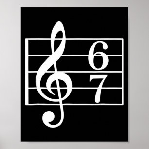 67 Musik-Meme-Slang Sechs Sieben Musiklehrer Schul Poster