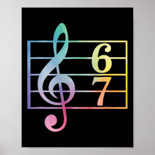 67 Musik Meme Slang Six Seven Musiklehrer Lustig Poster