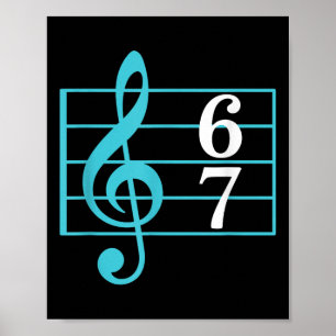 67 Musik Meme Slang Six Seven Musiklehrer Lustig Poster
