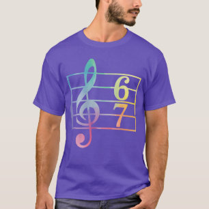 67 Musik Meme Slang Six Seven Musiklehrer Lustig T-Shirt