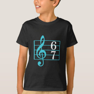 67 Musik Meme Slang Six Seven Musiklehrer Lustig T-Shirt