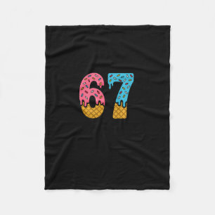 67 Number Six Seven Alpha Slang Eis Drip Spaß Fleecedecke