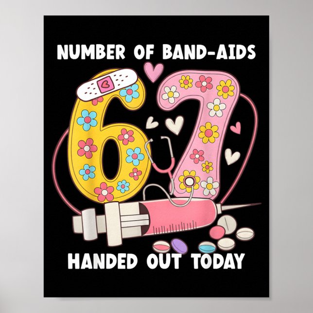 67 Nurse Meme Funny Six Seven Nursing Medical Scho Poster (Vorne)