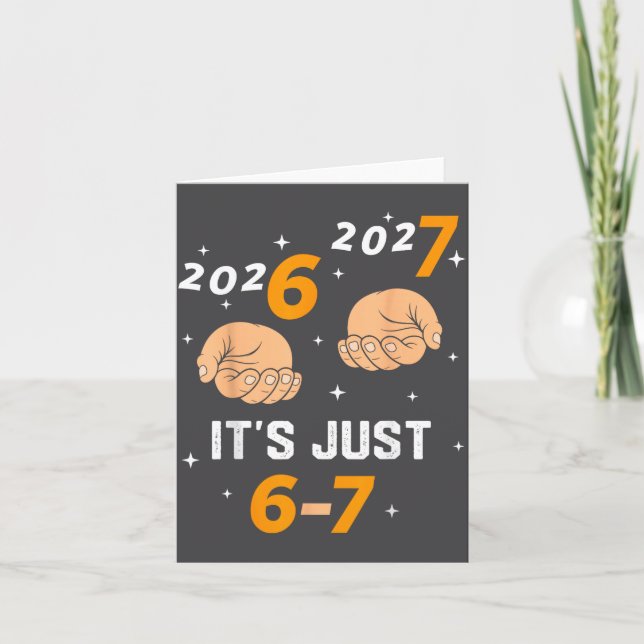 67 Nye 2026 New Years Funny 6 7 Number Six Seven M Karte (Vorderseite)