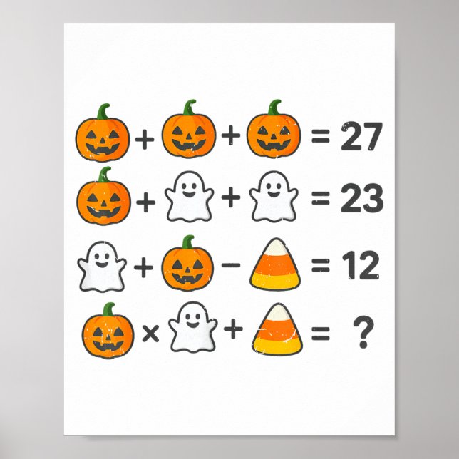67 Order Operations Math Teacher Halloween Costume Poster (Vorne)