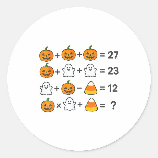 67 Order Operations Math Teacher Halloween Costume Runder Aufkleber (Vorderseite)