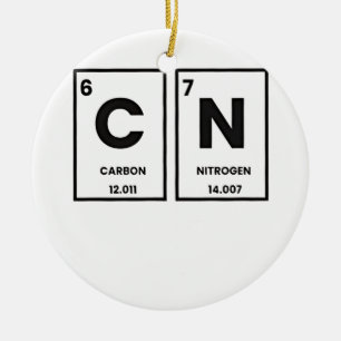 67 Periodische Tafelelementchemie Mason Meme Keramik Ornament